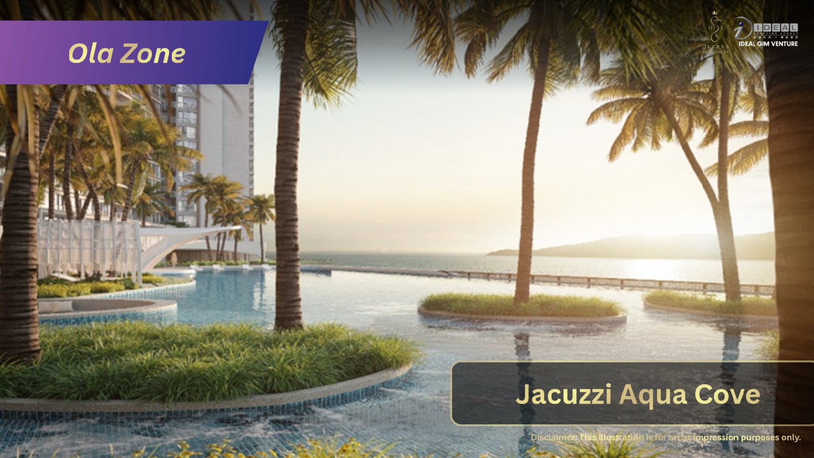 Jacuzzi Aqua Cove at Queens Residences 3, artist's impression